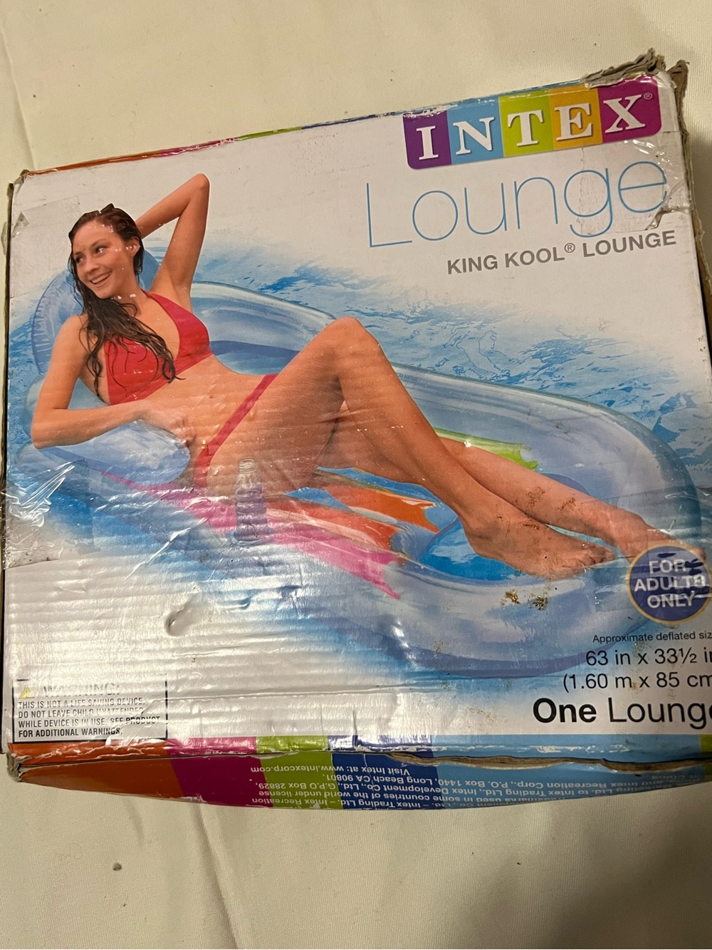 Intex Rainbow King Kool Inflatable Lounge - Blue - Picture 5 of 10